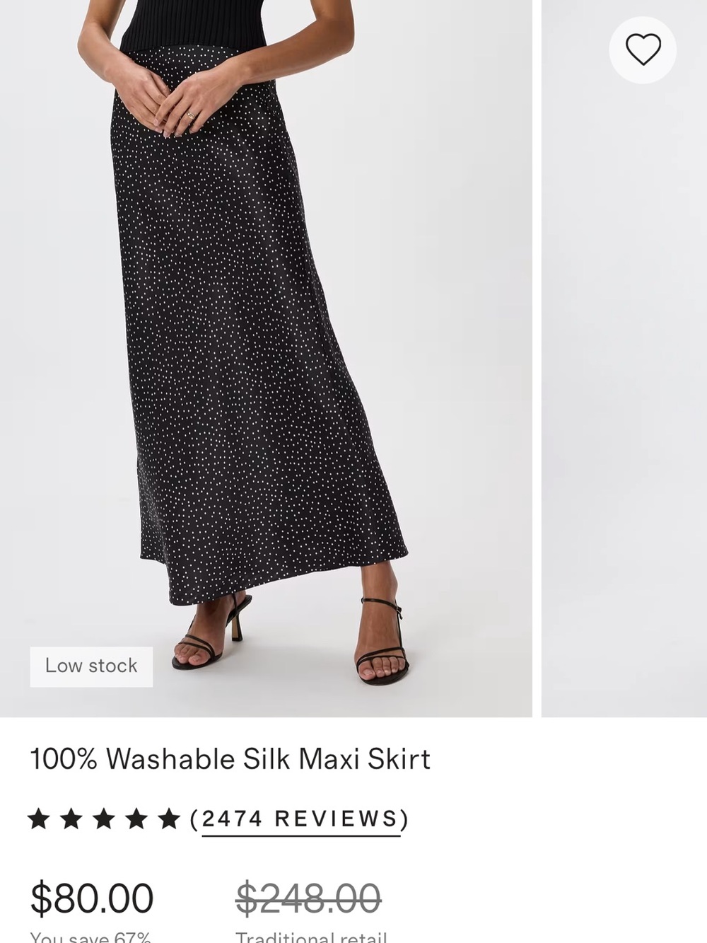Quince Tiny Dot Silk Maxi